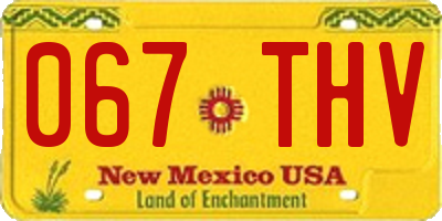 NM license plate 067THV