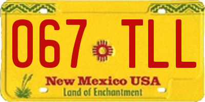 NM license plate 067TLL