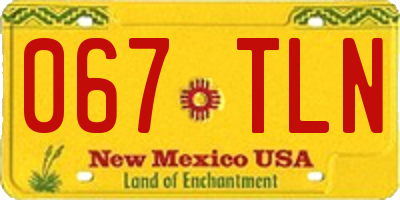 NM license plate 067TLN