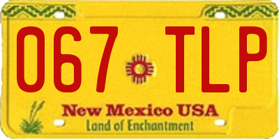 NM license plate 067TLP