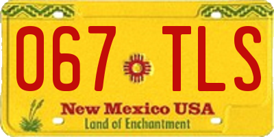NM license plate 067TLS