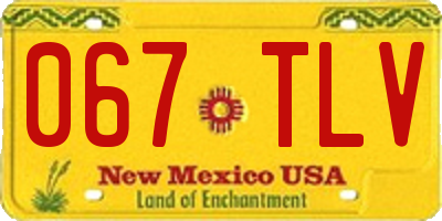 NM license plate 067TLV