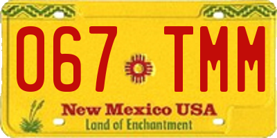 NM license plate 067TMM