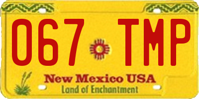 NM license plate 067TMP