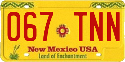 NM license plate 067TNN