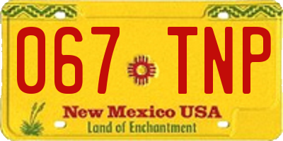 NM license plate 067TNP