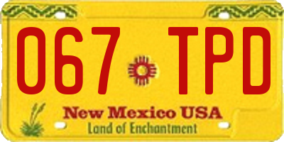 NM license plate 067TPD