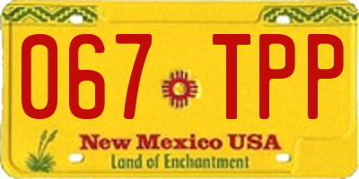 NM license plate 067TPP