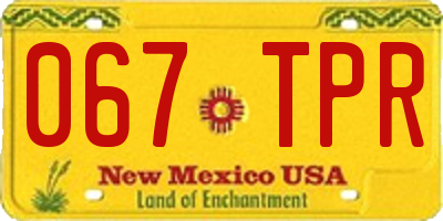 NM license plate 067TPR
