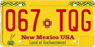 NM license plate 067TQG