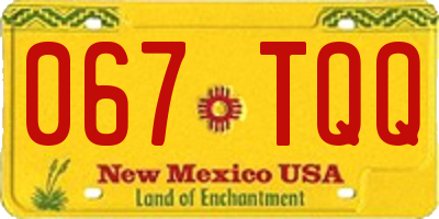 NM license plate 067TQQ