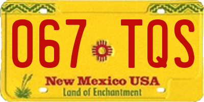 NM license plate 067TQS
