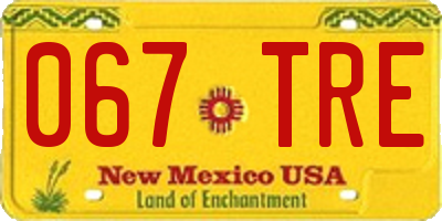 NM license plate 067TRE