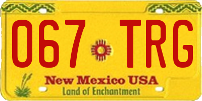 NM license plate 067TRG