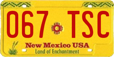 NM license plate 067TSC