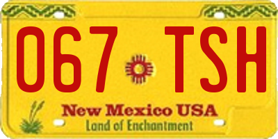 NM license plate 067TSH