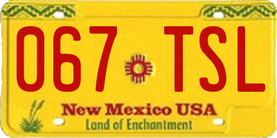NM license plate 067TSL