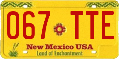 NM license plate 067TTE