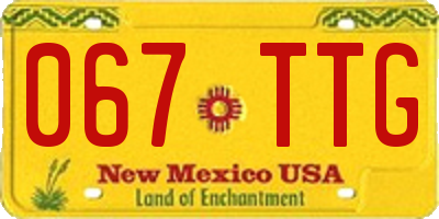 NM license plate 067TTG