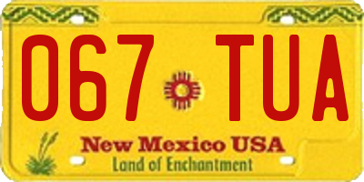 NM license plate 067TUA