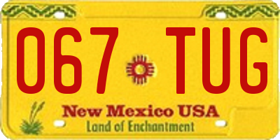 NM license plate 067TUG