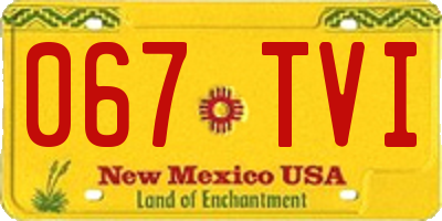 NM license plate 067TVI