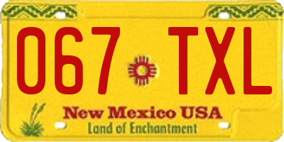 NM license plate 067TXL