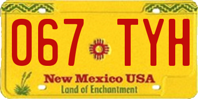 NM license plate 067TYH