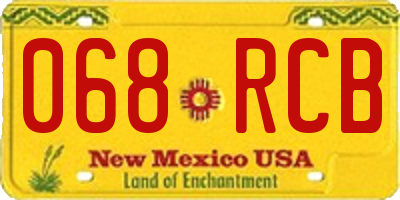 NM license plate 068RCB