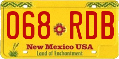 NM license plate 068RDB