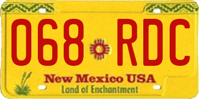 NM license plate 068RDC