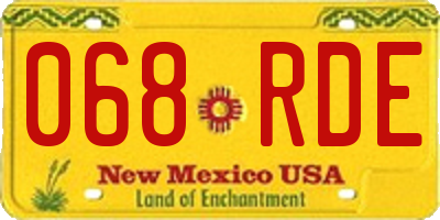 NM license plate 068RDE