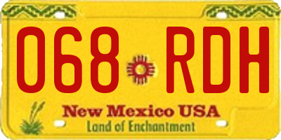 NM license plate 068RDH