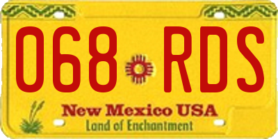 NM license plate 068RDS