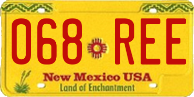 NM license plate 068REE