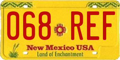 NM license plate 068REF