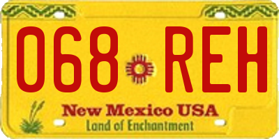 NM license plate 068REH