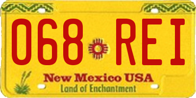 NM license plate 068REI
