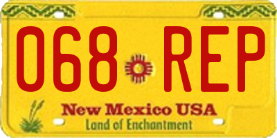 NM license plate 068REP