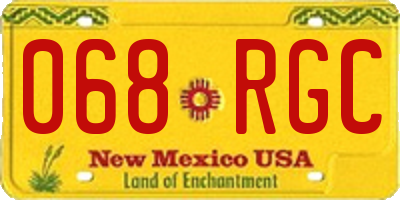 NM license plate 068RGC