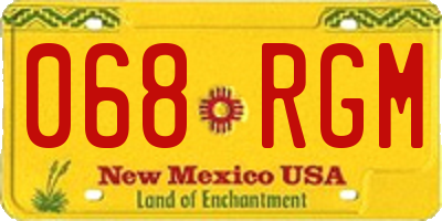 NM license plate 068RGM