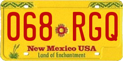 NM license plate 068RGQ