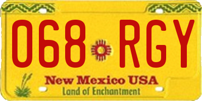 NM license plate 068RGY