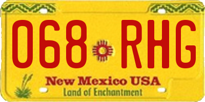 NM license plate 068RHG