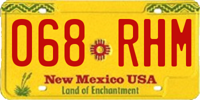 NM license plate 068RHM