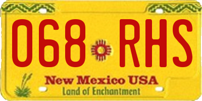NM license plate 068RHS
