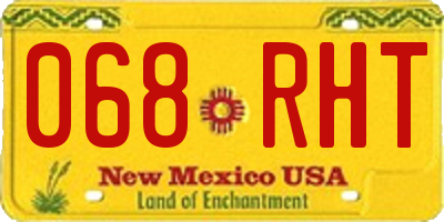 NM license plate 068RHT