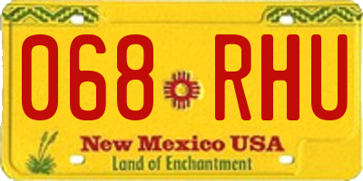 NM license plate 068RHU