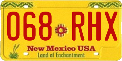 NM license plate 068RHX