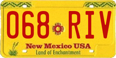 NM license plate 068RIV